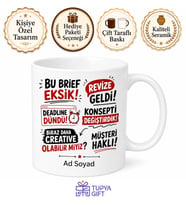 Reklamcı Jargonu Yazılı Komik Kupa Bardak Hediye Reklam Ajans Espri