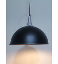 RİOLİGHT RETRO,RUSTİK,MODERN GÜMÜŞ AKSESUARLI MUTFAK,ODA,CAFE İÇİN TEKLİ METAL SARKIT ÇAP:30CM (Siyah)