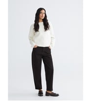 LCW Modest Kahverengi Barrel Fit Kadın Jean Pantolon
