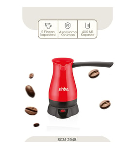 ELEKTRİKLİ CEZVE PLS. TÜRK KAHVE MAKİNE ÇELİK GİZLİ REZİSTANS 700W 5 FİNCAN - 400ML SCM-2948 (5343)