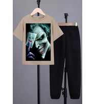 Çocuk Joker Baskılı Alt - Üst Eşofman Takımı (Bej)