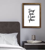BK Gift Yatak Odası Konseptli Doğal Masif Ahşap Çerçeveli Tablo 45x65cm-97