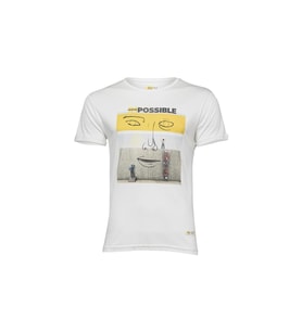 Biggdesign Faces Possible Erkek T-Shirt (Beyaz)