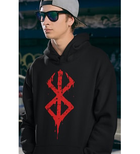 Anime Berserk Dizi Baskılı Unisex Oversize Hoodie