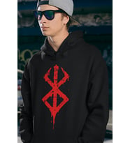Anime Berserk Dizi Baskılı Unisex Oversize Hoodie