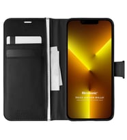 Microsonic Apple iPhone 13 Pro Max Kılıf Delux Leather Wallet Siyah