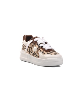 Ayakmod Premium 1306 Kahve-Beyaz Hakiki Deri Erkek Sneaker (Çok Renkli)