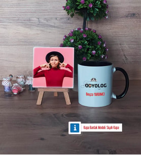 Odyolog Fotoğraflı Dekoratif Taş, Kupa Bardak Beyaz Hediye (Model 11)