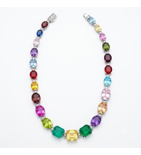 Swarovski Cubic Taşlı Gümüş Gerdanlık