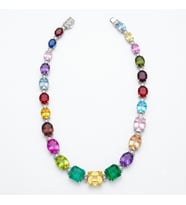 Swarovski Cubic Taşlı Gümüş Gerdanlık