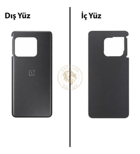 One Plus One Plus 10 Pro Siyah Arka Kapak Arka Cam Batarya Kapağı Lazer Kesim Kapak Pil Kapağı Back Cover