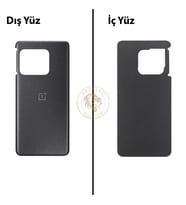 One Plus One Plus 10 Pro Siyah Arka Kapak Arka Cam Batarya Kapağı Lazer Kesim Kapak Pil Kapağı Back Cover