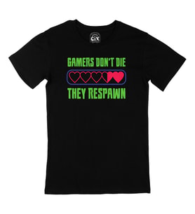 Yeşil They Respawn Siyah Tişört
