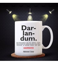 BK Gift Kişiye Özel Darlandum Tasarımlı Beyaz Kupa Bardak