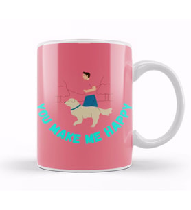 Dogs you make me happy dog lover gifts Kupa Bardak Porselen