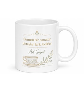 Sunum Önemlidir Diyenlere Şık Tasarımlı Estetik Çay Kupası Hediye Kupa Bardak