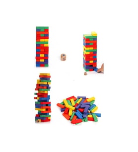 Nessiworld  PlayWood Ahşap Kutulu Denge Oyunu Renkli 310