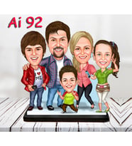 KİŞİYE ÖZEL KARİKATÜR BİBLO AİLE