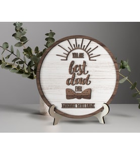 Bk Gift Kişiye Özel Kabartma Tasarım Ahşap Baba Tabelası, Babaya Hediye, Babalar Günü Hediyesi, Ev Dekorasyonu-4