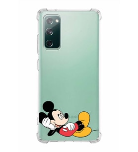 Samsung Galaxy S20 Fe  Köşe Korumalı Antişok Kapak Mickey Mouse Tasarımlı Şeffaf  Kılıf