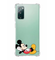 Samsung Galaxy S20 Fe  Köşe Korumalı Antişok Kapak Mickey Mouse Tasarımlı Şeffaf  Kılıf