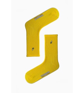 Unisex Sarı Muz Nakışlı Spor Çorap