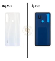 Xiaomi Redmi Note 8 Ay Işığı Beyazı Arka Pil Kapağı Batarya Kapağı Lazer Kesim Back Cover