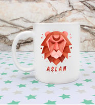 Aslan Burcu Özel Tasarım Kupa Bardak (Beyaz)