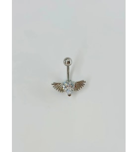 Melek Kanatlı Detaylı Göbek Piercing - Pg0057