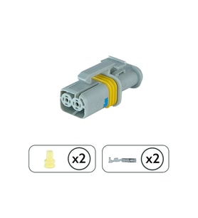 Universal Sinyal Soketi Gri 2 Pin Kablosuz