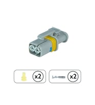Universal Sinyal Soketi Gri 2 Pin Kablosuz