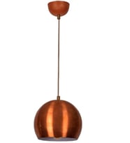 Rsylight Retro Metal Dekoratif Bakır Glop Rustik Tekli Sarkıt Avize Çap 20 cm