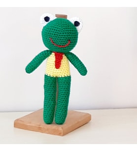 Amigurumi Örgü Oyuncak Kurbağa Yeşil