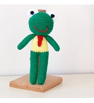 Amigurumi Örgü Oyuncak Kurbağa Yeşil
