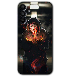 Galaxy A15 Kılıf HD Desen Baskılı Kılıf - V for Fire