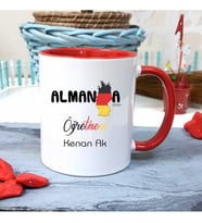 Almanca  Öğretmenine Özel Öğretmenler Günü Hediyesi Kişiye Özel Kupa Bardak