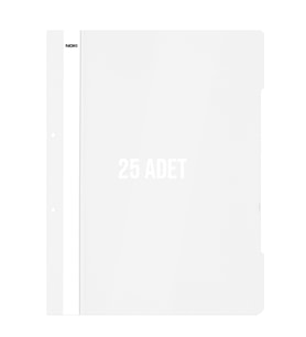 Noki XL Telli Dosya 25'li Paket Beyaz