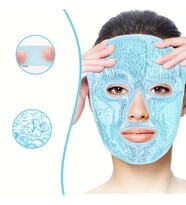 Terapi Jel Yüz Maskesi Soğuk Ve Sıcak Boncuklu Ayarlanabilir Maske (mavi)