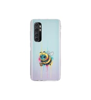 Xiaomi Mi Note 10 Lite ile uyumlu Splash arı tasarımlı şeffaf silikon kılıf