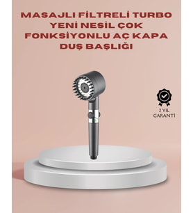 Filtreli Masaj Özellikli Duş Başlığı Aç Kapa Tuşlu