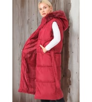 Dewberry Kadın %100 Polyester Yelek Açık Bordo Z6744 Günlük Dış Giyim, Hafta Sonu Kombini, Seyahat Gardırobu