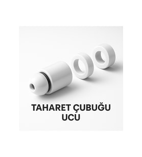Taharet Çubuğu Uyumlu Plastik Beyaz Uç – Dayanıklı, Uyumlu ve Kolay Montajlı Parça