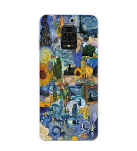 Redmi Note 9 Pro / 9s Uyumlu Vincent Van Gogh Sanatsal Tasarımlı Şeffaf Telefon Kılıfı