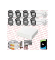 Provzen Hikvision ColorVu Full HD 8 Kameralı Gece Renkli Güvenlik Kamerası Olay Anında bildirim