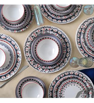 Keramika Ethnic Yemek Takımı 24 Parça 6 Kişilik 21616-17-28-24