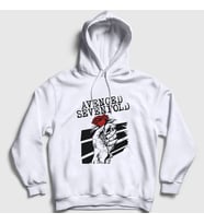 Presmono Unisex Beyaz Rose Avenged Sevenfold Kapüşonlu Sweatshirt 386797tt