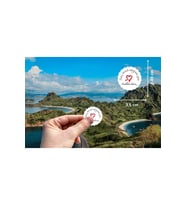 Etiketi Kırmızı Kalp Şekilli Mat Sticker 3.5 Cm (40 Adet)