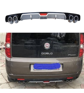 Fiat Doblo Difüzör Arka Tampon Eki 4 Egzoz Çıkışlı