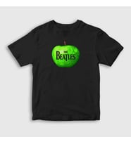 Presmono Unisex Çocuk Siyah Apple The Beatles T-Shirt 114189tt