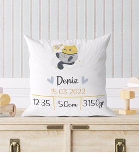 BK Gift Yeni Doğan Bebek Doğum Panosu Yastık - Model 7
